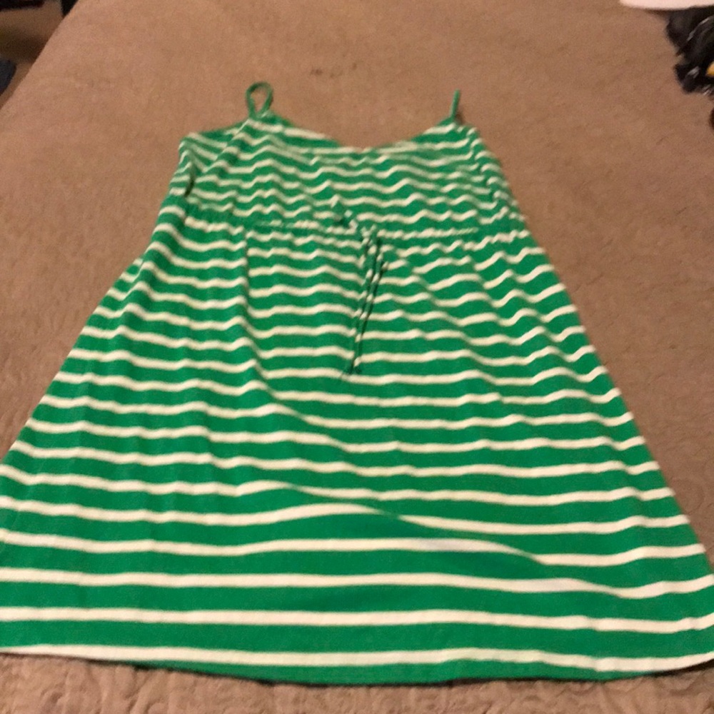 Green and white sundress